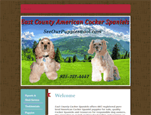 Tablet Screenshot of eastcountyamericancockerspaniels.com